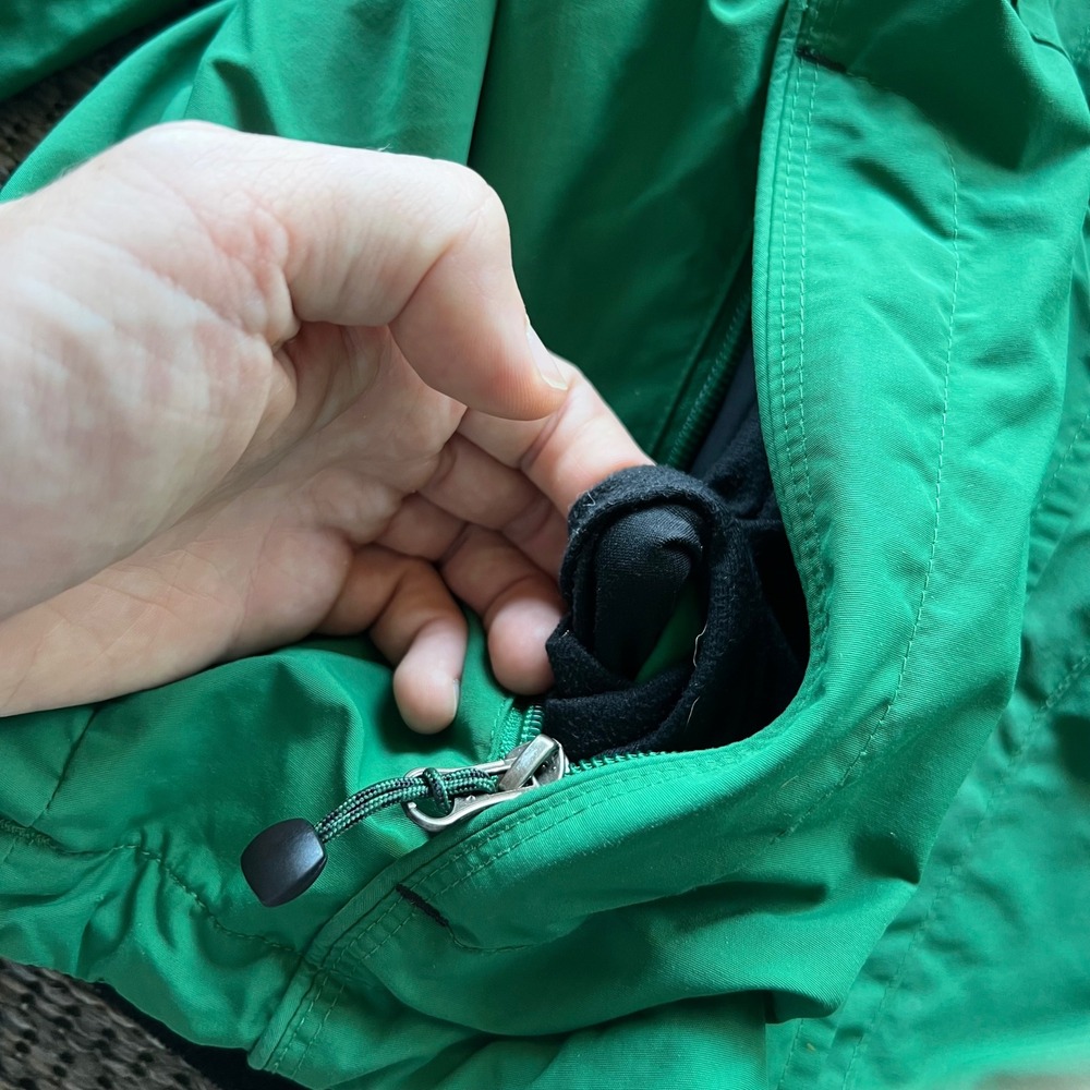 LL Bean Jacket Womens Medium Green Fleece 3-in-1 Hooded Outdoor Gorpcore - Picture 6 of 8